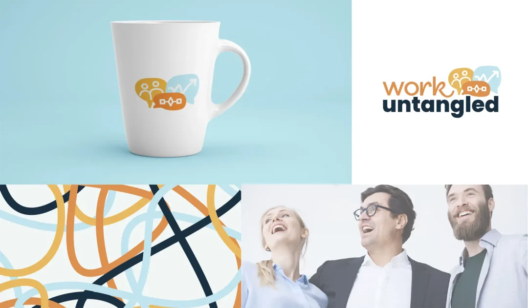 Work Untangled, a bold fun brand strategy project for a Executive Business Consulting company.
